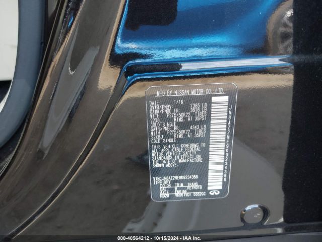 JN8AZ2NE9K9234358 Infiniti QX80 LUXE