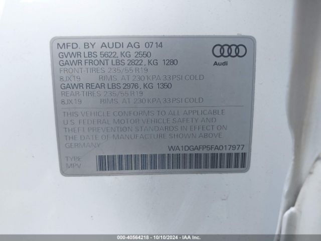 WA1DGAFP5FA017977 Audi Q5 Premium Plus