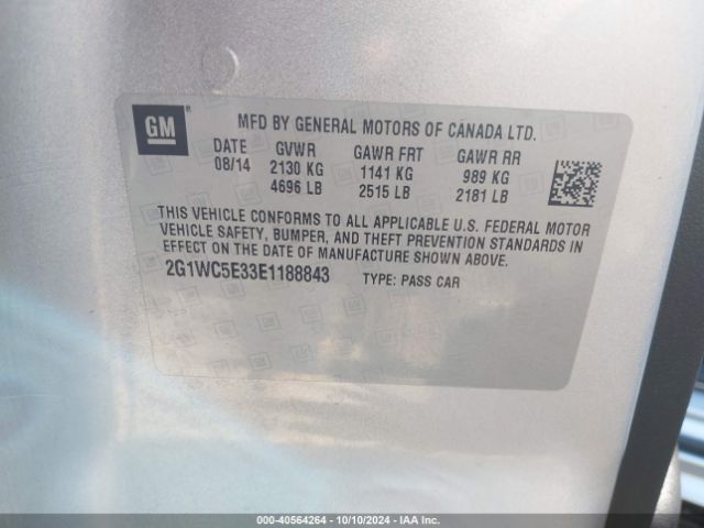 2G1WC5E33E1188843 Chevrolet Impala Limited Ltz