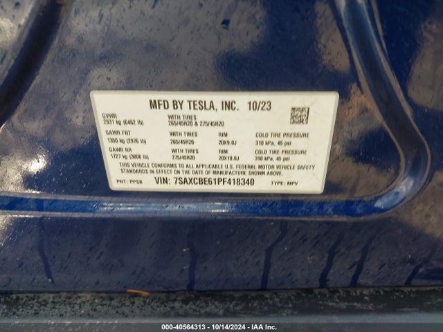 2023 TESLA MODEL X 7SAXCBE61PF418340 Photo 8