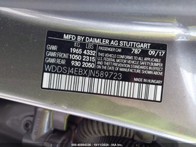 2018 MERCEDES-BENZ CLA 250 WDDSJ4EBXJN589723 Photo 8