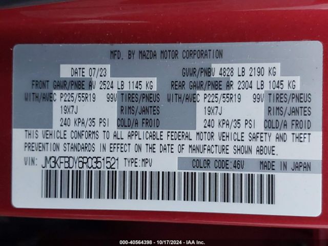 JM3KFBDY6R0351521 Mazda Cx-5 2.5 Turbo Premium