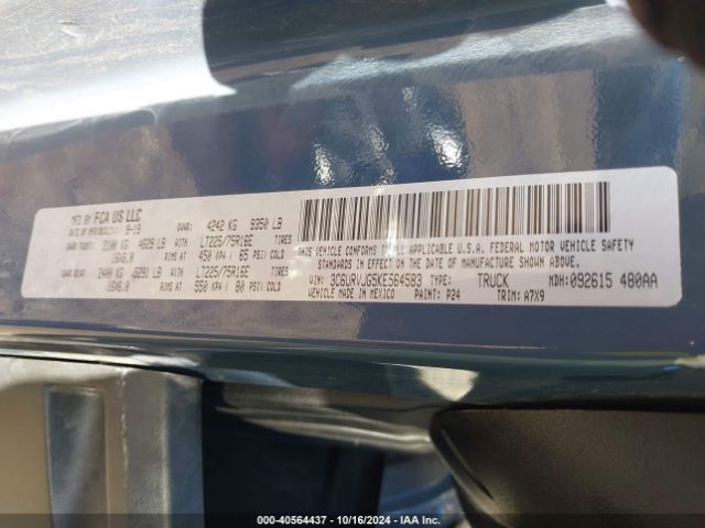 3C6URVJG5KE564583 RAM Promaster 3500 Cargo Van High Roof 159 Wb Ext