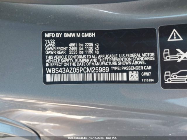 WBS43AZ05PCM25989 BMW M4 Competition Xdrive