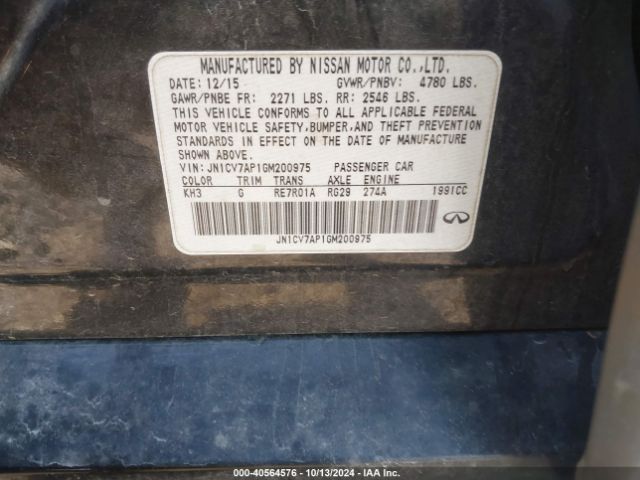 JN1CV7AP1GM200975 Infiniti Q50 2.0t Base/2.0t Premium