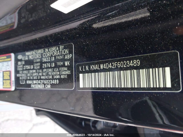 KIA K900 Luxury 2015 KNALW4D42F6023489 Image 9