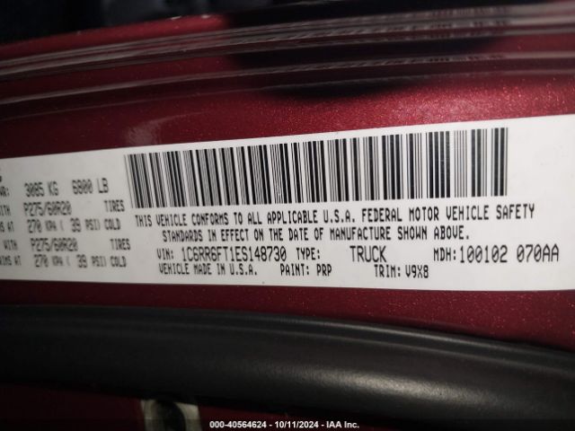1C6RR6FT1ES148730 RAM 1500 Express