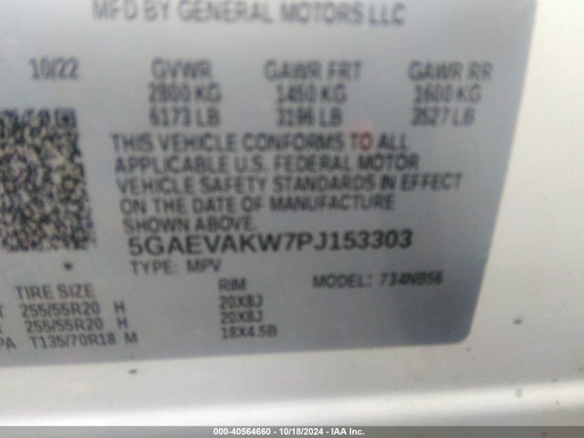 5GAEVAKW7PJ153303 Buick Enclave Essence Awd