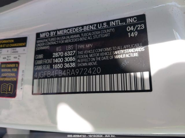 4JGFB4FB4RA972420 Mercedes-Benz Gle 350 4matic