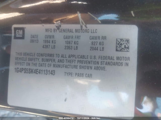 1G4PS5SK4E4113143 Buick Verano Leather Group