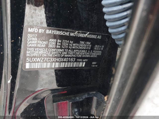 5UXWZ7C3XH0X40163 BMW X3 Sdrive28i