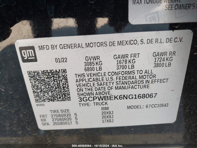 Chevrolet SILVERADO 1500 LTD 2022 3GCPWBEK6NG168067 Image 9