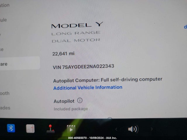 2022 TESLA MODEL Y 7SAYGDEE2NA022343 Photo 6