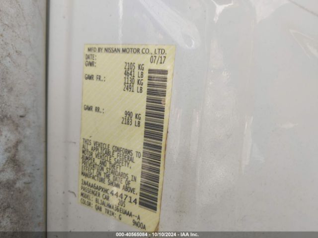 1N4AA6APXHC444714 Nissan Maxima 3.5 Platinum