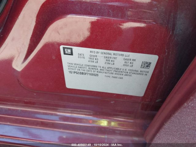 1G1PG5SB5F7168926 Chevrolet CRUZE LTZ