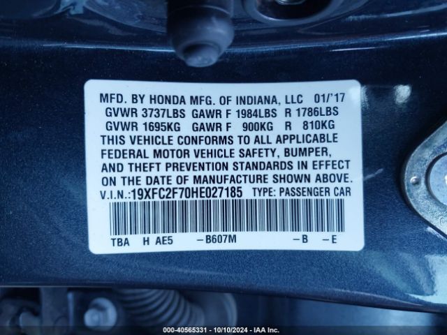 19XFC2F70HE027185 Honda CIVIC EX