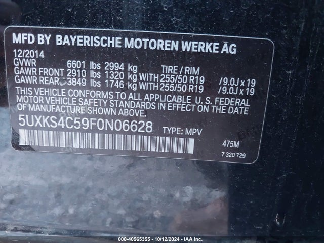 BMW X5 Xdrive35d 2015 5UXKS4C59F0N06628 Image 9