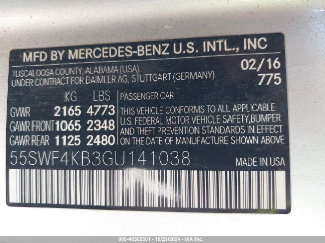 55SWF4KB3GU141038 Mercedes-Benz C 300 4matic/luxury 4matic/sport 4matic
