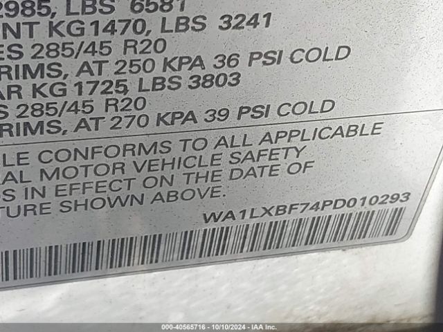 WA1LXBF74PD010293 Audi Q7 Premium Plus 55 Tfsi Quattro Tiptronic