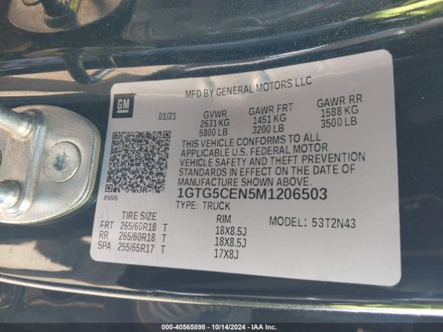 1GTG5CEN5M1206503 GMC Canyon 2wd  Short Box Elevation
