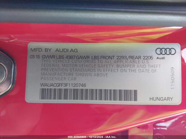 WAUACGFF3F1120746 Audi A3 1.8t Premium
