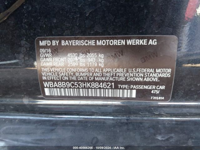 WBA8B9C53HK884621 BMW 330I
