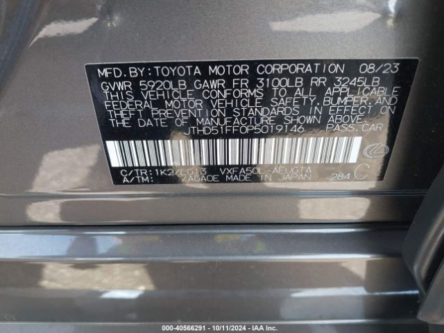 JTHD51FF0P5019146 Lexus Ls 500