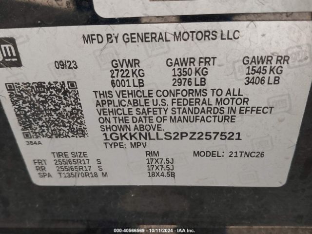 1GKKNLLS2PZ257521 GMC Acadia Awd At4