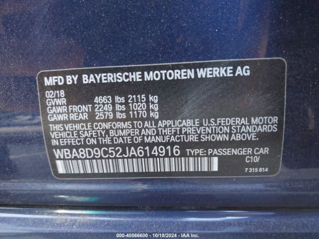 WBA8D9C52JA614916 BMW 330i Xdrive
