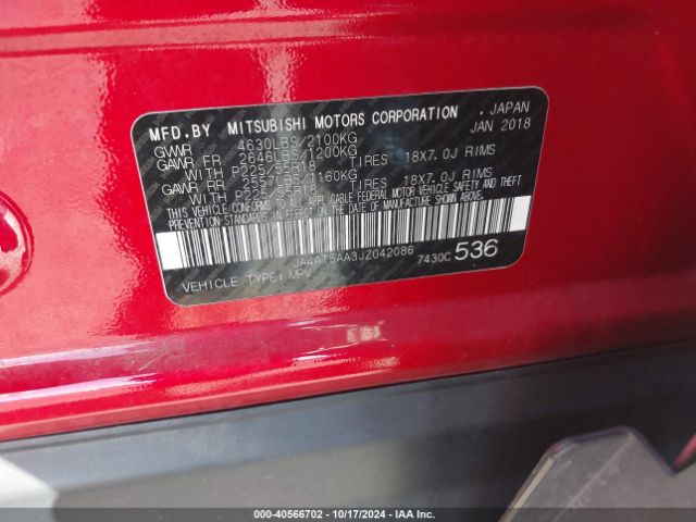 JA4AT5AA3JZ042086 Mitsubishi Eclipse Cross Sel