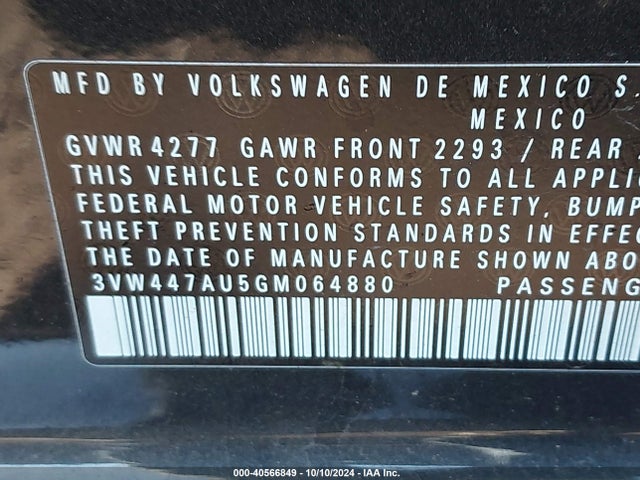 3VW447AU5GM064880 Volkswagen Golf Gti Autobahn W/performance Package 4-door