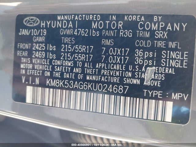 Hyundai Kona Ev Ultimate 2019 KM8K53AG6KU024687 Image 9