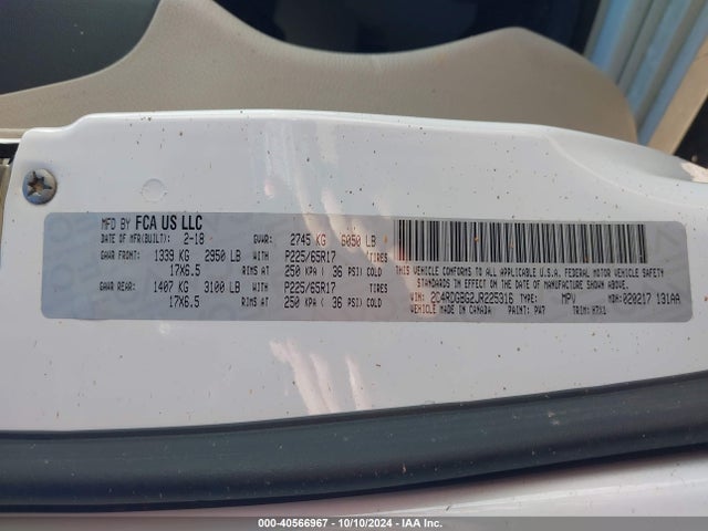 Dodge Grand Caravan Se 2018 2C4RDGBG2JR225316 Image 9