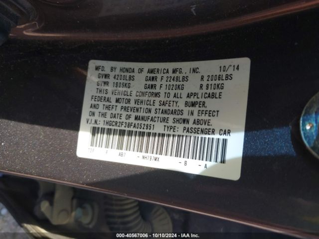 1HGCR2F38FA052951 Honda ACCORD LX