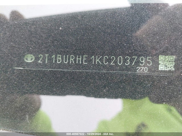 Toyota COROLLA LE 2019 2T1BURHE1KC203795 Image 9