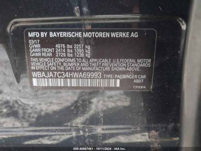 WBAJA7C34HWA69993 BMW 530i Xdrive