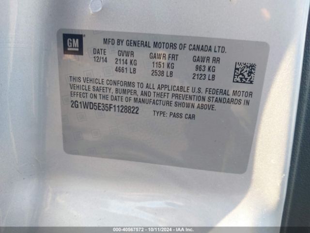 2G1WD5E35F1128822 Chevrolet IMPALA LIMITED POLICE