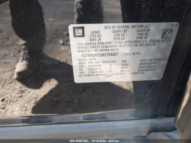 1GYKNDRS3HZ184437 Cadillac XT5 LUXURY