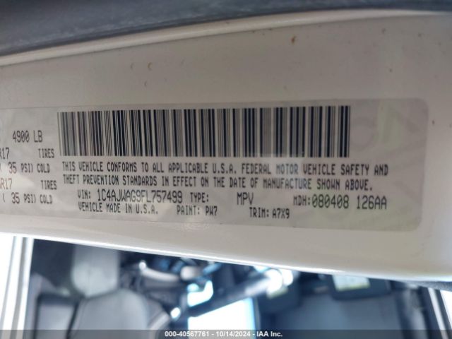 1C4AJWAG9FL757499 Jeep Wrangler Sport