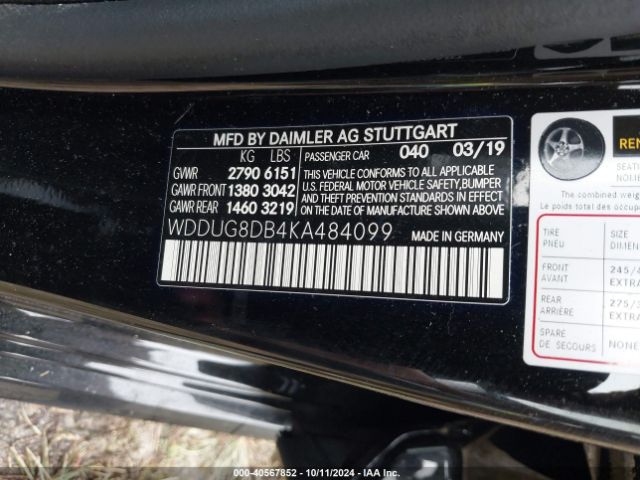 WDDUG8DB4KA484099 Mercedes-Benz S 560