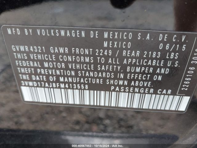 3VWD17AJ8FM413558 Volkswagen Jetta 1.8t Sport