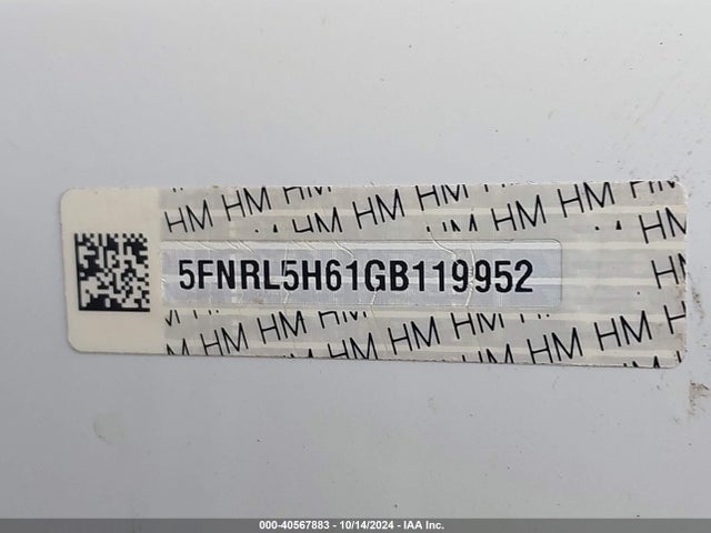 Honda Odyssey Ex-l 2016 5FNRL5H61GB119952 Image 9
