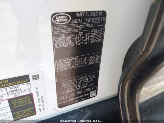 SALE27EU8R2288381 Land Rover Defender 110 P400 X-dynamic Se