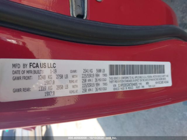 3C4PDDEGXKT694895 Dodge Journey Gt Awd