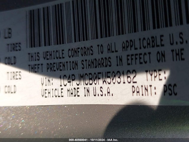 1C4PJMCB0FW503162 Jeep Cherokee Latitude