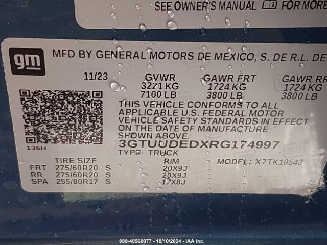 3GTUUDEDXRG174997 GMC Sierra 1500 4wd  Short Box Slt