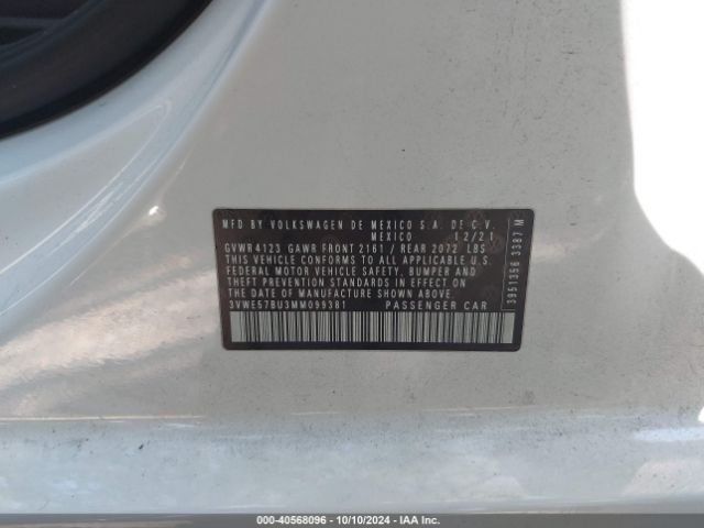 3VWE57BU3MM099381 Volkswagen Jetta 1.4t Sel
