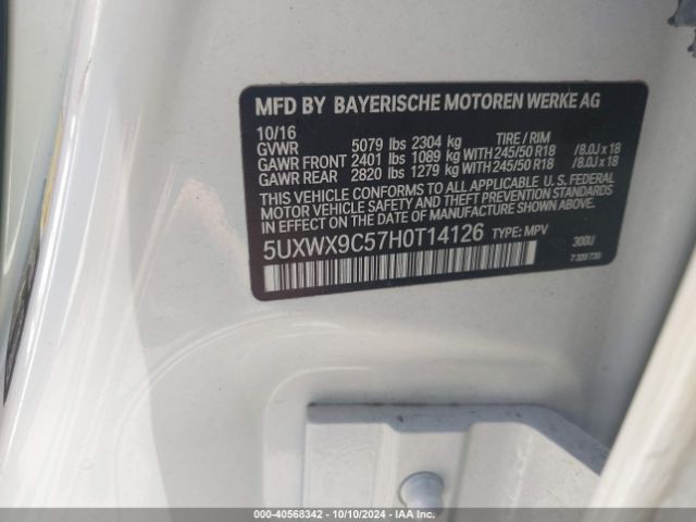 5UXWX9C57H0T14126 BMW X3 Xdrive28i