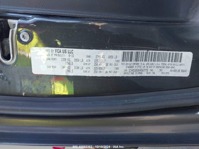Dodge Grand Caravan Se Plus 2017 2C4RDGBG0HR567776 Image 9