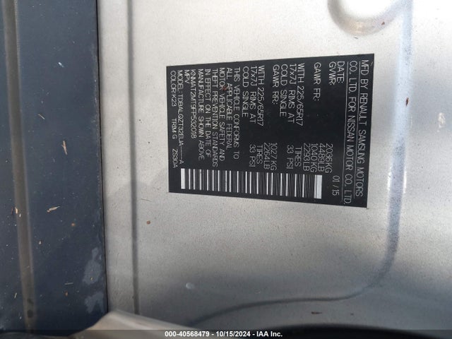 Nissan ROGUE SV 2015 KNMAT2MT9FP532018 Image 9